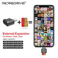 Usb flash drive adapter for iPhone / for iPad Micro mini SD memory card reader with Lightning insert. 