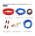 Amplifier Cable Set Connection Set Power Amplifier Cable 8GA Car Audio Wire Wiring Fuse Holder Fork Cable Lugs AGU Fuse. 