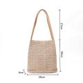 Fashion Women Bucket Bag Straw Bags Woven Shoulder Bag Handbag Crossbody Bag Leisure Style Suitable for Casual Summer. 