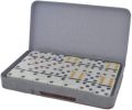 Double Six Color Dot Dominoes Game Set - Premium Classic 28 Pieces Dominoes Set in Tin Case - Six Dot Domino Match and Educational Toy. 