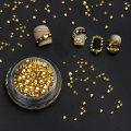 1 Bottle Nail Metal Rivets Punk Gold Silver Flat Bottom Nail Art Decorations 3D Metal Bead Or Nail Designs Manicure Charm. 