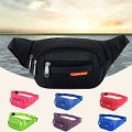 6 Colors New Uni Waist Pack Men Women/Men Fanny Pack Bum Bag Travelling Phone Money Pouch Banana Bags Outdoor Belt Bags Spor black 2. 