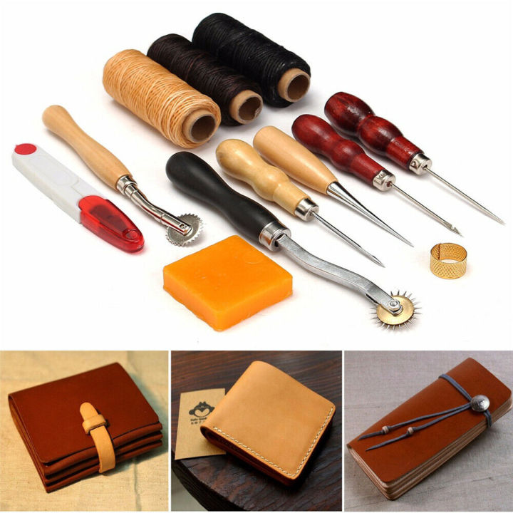 13%20Pc%20%20Professional%20Leather%20Craft%20Tools%20Wooden%20DIY%20Handle%20Awls%20Hand%20Stitcher%20Leathe%20Punch%20Tool%20Shoes%20Repair%20Leather%20Accessories%20-%20Image%208