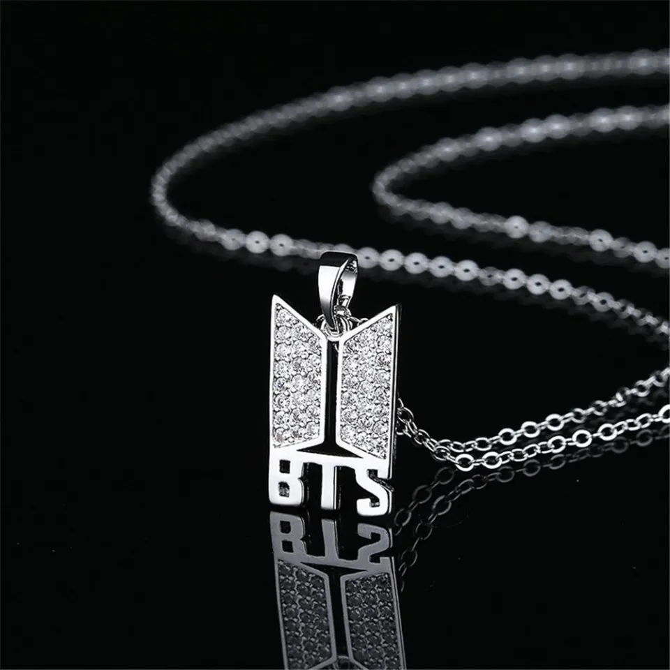 1 x Women Necklace Hallyu Kpop 18k Gold Plated BTS Inspired Army