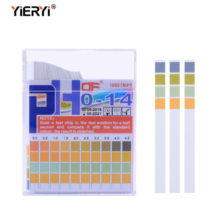 YIERYI 100pcs PH Test Strips Indicator Test Paper Premium Litmus Tester Paper Ideal for Test pH Level of Water