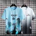 Short Sleeve T T-shirt Men's Fashion Brand Summer National Fashion New Half Sleeve Men's Ice Silk T-shirt Loose Teen All-Matching Top. 
