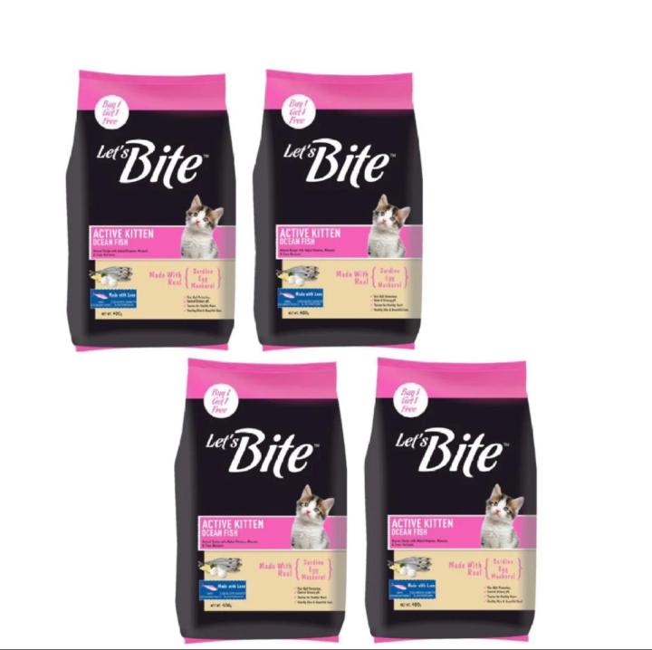 Let's Bite Active Kitten Buy Two Get Two Free 400g X 4 )