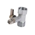 RO Feed Water Adapter 1/2" to 1/4" Ball Valve Faucet Tap Feed Reverse Osmosis Silver. 