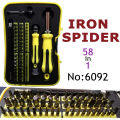 6092 Iron Spider Portable Professional Hardware Tool Set Screwdriver Set 58 in 1. 