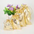 10Pcs/lot Adjustable Jewelry Packing Silver/ Gold Colors Drawstring Velvet bag,Wedding Gift Bags & Pouches. 