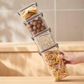 1Pcs Sealed Jars Kitchen Grain Storage Organizer Large Plastic Moisture-proof Storage Box Household Seasoning Jars. 