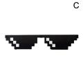 【HOT】 Funny Thug Life Sunglasses Pixel Funny Original Costumes Woman Male Vintage Pixel Black Mosaic Sunglasses Cool Funny Glasses. 