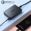 AUKEY PA-T11 6 Port Multi USB 60W Qualcomm Quick Charge 3.0 Fast Turbo Wall Charger Type C Charging Station Phone Desktop+ Cable. 