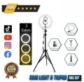 10 Inch Selfie LED Ring Light with 7ft Stand Tripod and Adjustable Phone Holder 360 Rotatable LED Studio Camera for Selfie and Video. 