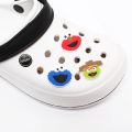 【hot】 Single Sale 1Pcs Sesame Street Shoe Charms PVC Accessories DIY Shoe Decoration For Croc Jibz Kids X-Mas Gifts. 