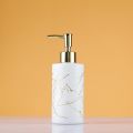 Practical Marbling Soap Dispensers 320ml Refillable Emulsion Bottle Glass Press Type Sanitizer Empty Bottle Bathroom. 