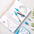 Geometry Set 10 Pcs Math Supplies Kit,Including Compass,Protractor,Ruler,Eraser,Pencil Ect,for Drawing and Measurement. 