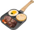 Pancake Pan Nonstick Egg Frying Pan,2 Hole Frying Pot Pan Thickened Non-Stick Omelet Pot Square Egg Pancake Steak Pan Cooking Egg Ham Pans Breakfast Maker Kitchen Omelet Pan. 