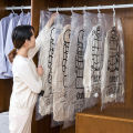 Hanging Vacuum Storage Bags Transparent Space Bags Clothes Compression Organizer Reusable Garment Protector Clothes Storage Bag. 