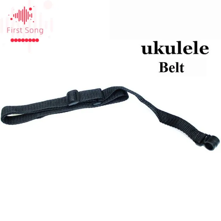 FIRST SONG Durable Black Adjustable High Quality Guitar Belt Nylon Four String Guitar Ukulele Strap Hook