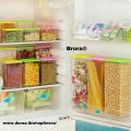 Stackable & Space Savvy - Pocket Block Container Set Of 6, Kitchen Food Storage Container Set, Canisters for kitchen, Space Saving Stackable Containers. 