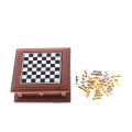 【Dream Sailing Store 】1:12 Miniature Chess Board Box Set Furniture Toys. 