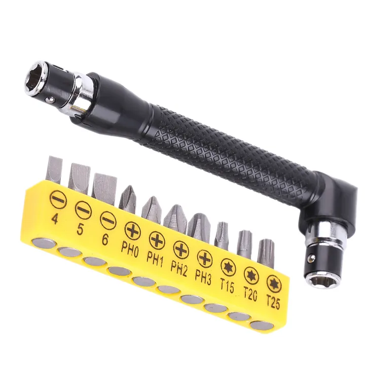 L-Shape 1/4 Inch Hex Socket Wrench Double Head with 10Pcs Various ...