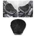 Silicone Motorcycle Seat Cover Air Seat Cushion Breathable Pressure Relief Protector for Cruiser Sport Touring Saddles. 