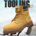 【ETOP】Caterpillar Thick Cattle Leather Crystal Sole High-end Classic Yellow Boots. 