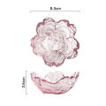 Small Glass Dish Nordic Style Gold Inlay Glass Sauce Bowl Mini Japanese Cherry Blossoms Seasoning Plate For Ice Cream Fruit Sala. 