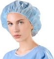 Surgical Head Caps - Blue (10 Pcs). 