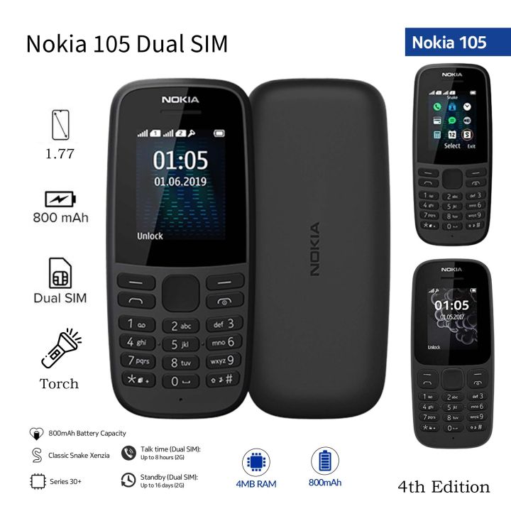 Nokia%20105%20Dual%20Sim%204th%20Edition%20Made%20in%20Vietnam%201%20Year%20Warranty%20Button%20Phone%204G%20Long%20Battery%20Flashlight%20Radio%20-%20Image%203