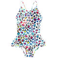 Girls Cotton Fish Scale Swimsuit Summer One-piece Suspender Swimwear For 4-9 Years Old Girls Cotton. 