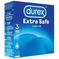 Durex Condoms Extra Safe 3'S, Extra Lubricated Slightly Thicker Easy-On Shape For Greater Comfort. 