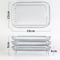 Air Fryer Rack For Ninja Dual Air Fryer, Stackable Stainless Steel Dehydrator Rack, Rectangle Air Fryer Spare Parts. 
