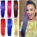 Long Straight Hair Pony Wig Ponytail Tail Hair Cosplay Hair Wig Fiber Synthetic Fake Hair Extensions For Women C680 B. 