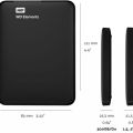 WD Elements External USB 3.0 2.5 HDD Drive Portable Enclosure Basic Storage Plug & Play. 