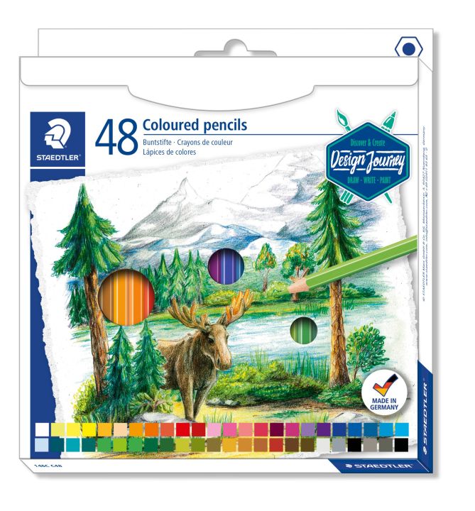 Staedtler Design Journey 146C C48 Coloured Pencil box 48 Set | Daraz.lk