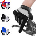 Yoomee 1 Pair Outdoor Men's Full Finger Cycling Gloves Mountain Bike Motorcycle Gloves Long Finger Bicycle Gloves. 