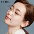 OQ BOGA 3 Colors Unisex Fashion Outdoor Decorate Oval Frame Glasses Women Men Eye Protection Metal Full Rim Eyewear. 