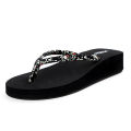 Non-Slip Korean Style Flat Heel Seaside Summer Slippers Beach Platform Internet Celebrity Women's Flip Flop Sweet Student Flip Flops Outerwear. 