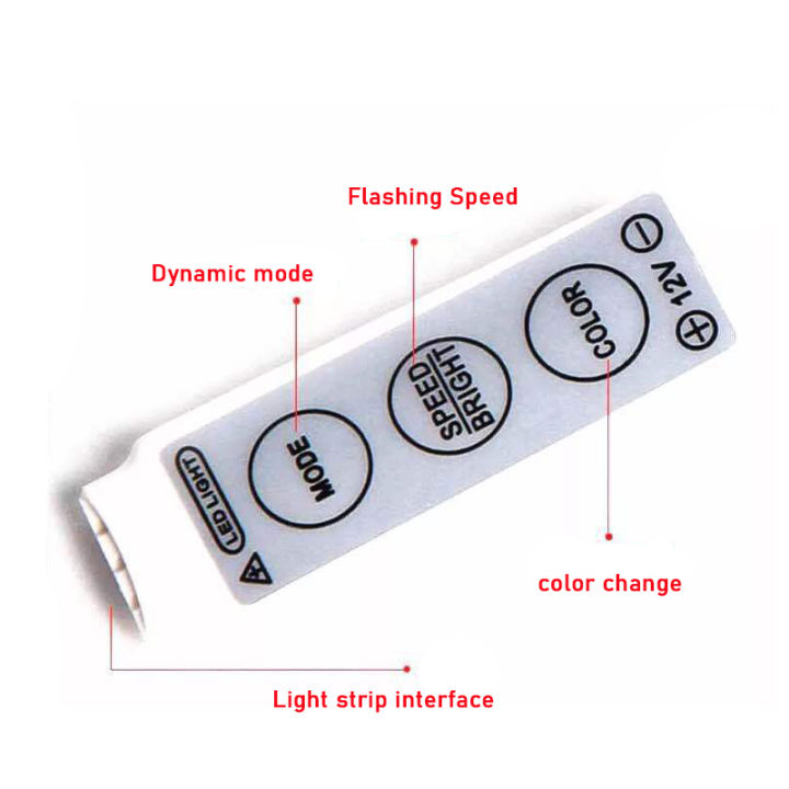 Led Strip Controller 3 Key Led Strip Rgb Controller 3key 2pin Mini Control Dc 12v 24v Led Rgb ...