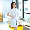 Beauty Salon Korean Style White Gown Short Sleeve Semi-Permanent Eyebrow Tattoo Teacher Winter Summer Skin Management Doctor Long-Sleeve Working Clothes. 