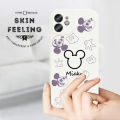 Hontinga for iPhone 7 8 SE 2020 SE 2022 Case Side Design Cute Mouse Avatar Back Cover Soft Square Edge Pattern Liquid Silicone Trend Phone Cases. 