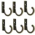 10Pack  Wall Mounted Hook  / Metal Hook Single Hook /Antique Style Metal Bronze Hook /Wood Board Mounted Robe Hooks with Screws:Bronze,10 Pack. 
