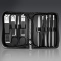 Manicure Set, 9 PCS Nail Clipper Kit Slant Edge Fingernail Toenail Clippers Nail Care Tools with Leather Travel Case Ideal Gift for Men and Women. 