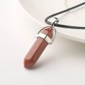 Energy Stone Spirit Pendulum Crystal Hexagonal Column ing Pendant Necklace Men Women Amulet Jewelry. 
