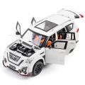 Nissan Patrol SUV Diecast Alloy Car ChiMei Luxurious Simulation Toy Vehicles Metal Car 6 Doors Open Model Car Sound Light Toys For Gift. 