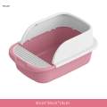 Cat Easy to Clean Anti Splashing Kitty Litter Pan with Cat Sandbox Pet Litter Tray. 