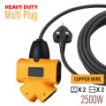 Multi plug Universal Extension power cord 4 Ports Rubber Extension Cord, 4way Extension Plug 250V 16A  ( 2 universal Power Socket + 2 simple Ports ) High Quality Power Electric Multipurpose Extension Power plugs, Female plugs, Field plugs, Extension plugs. 